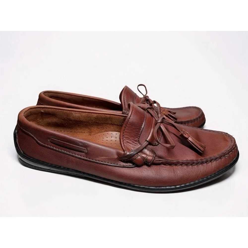 Allen Edmonds Cassell Brown Leather Tassel Loafer Mens Size 9
